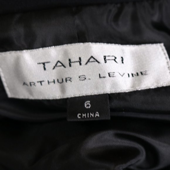 Tahari Arthur S Levine Black Blazer Jacket 2-Button Lined - Picture 6 of 8